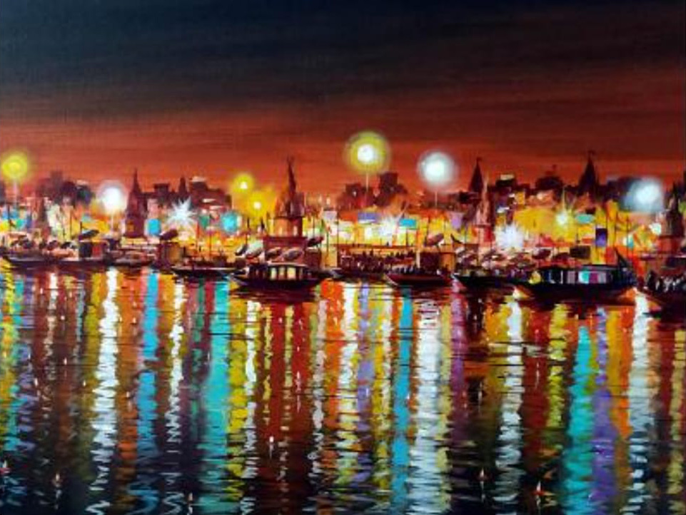 Colourful Night Varanasi Ghats
