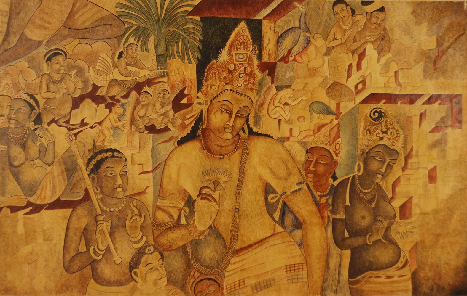 Part of the Panel of Bodhisattva Padmapani