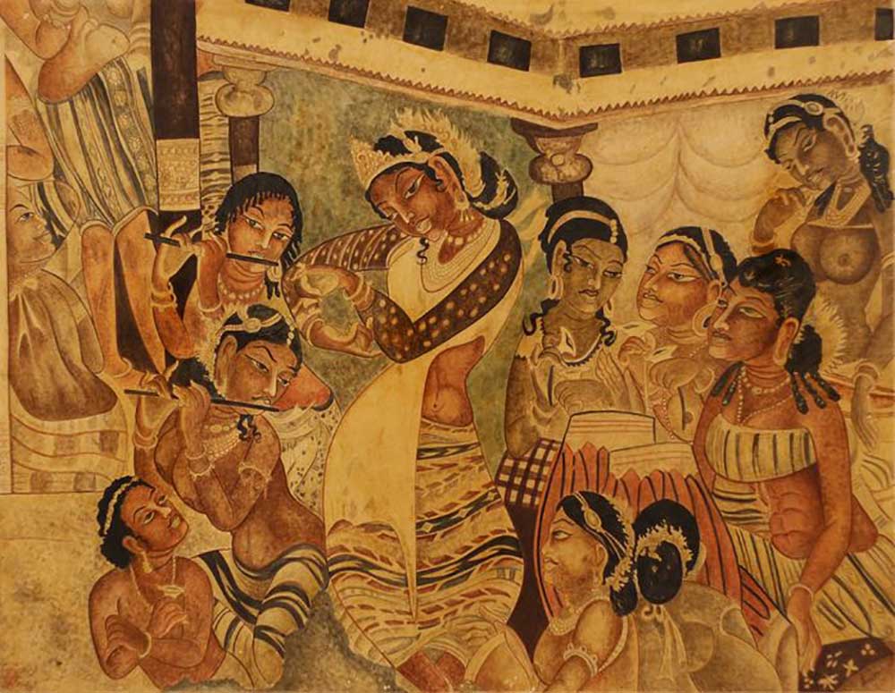 Part of the Story of Mahajanaka Jataka Dancing Scene